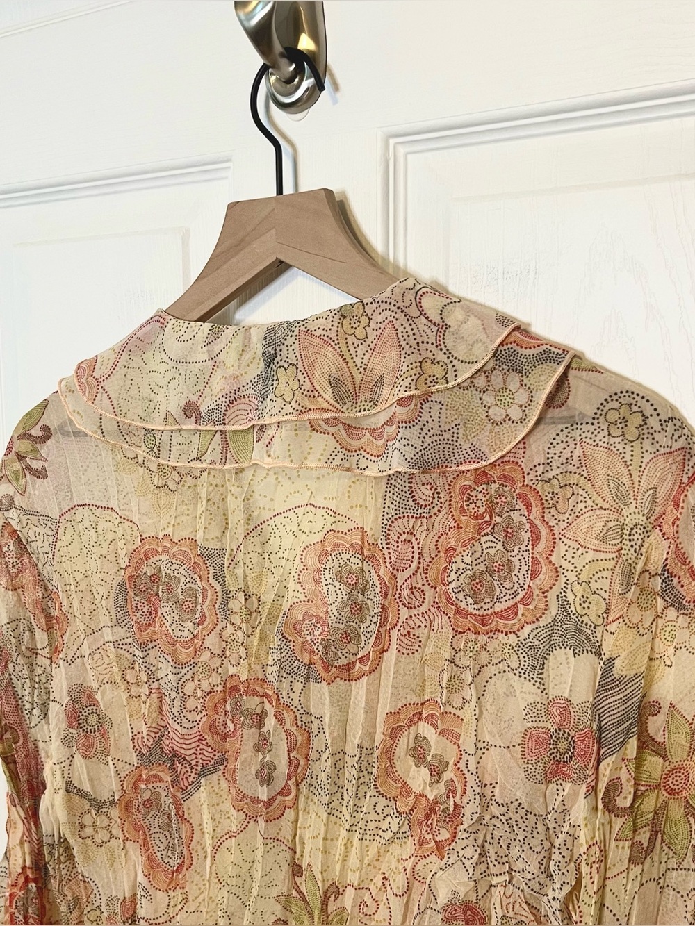 ✧･ﾟvtn pink ribbon floral ruffle blouse - Picture 7 of 7
